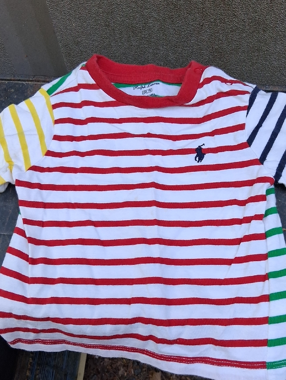 Polo by Ralph Lauren Red & White Striped Kids Tee